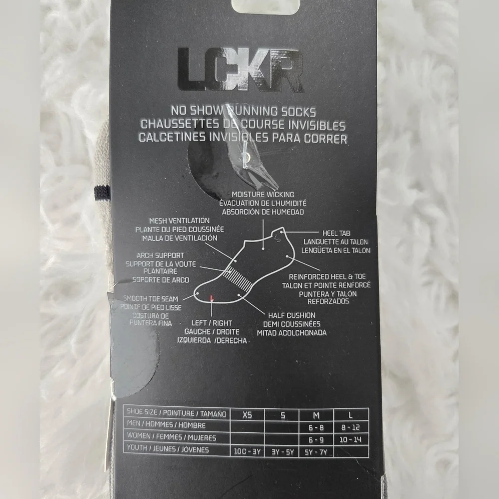 LCKR 3 Pack Performance Quarter Socks. Size Large. New.